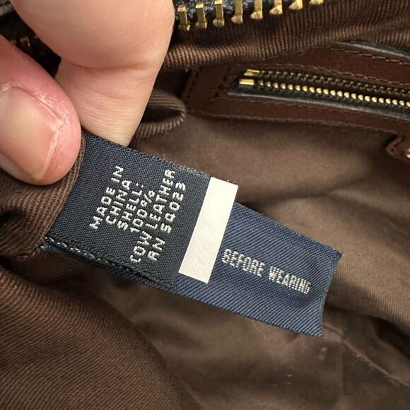 BANANA REPUBLIC Purple Suede Braided Leather Handle Zip Top Satchel Hand Bag - Picture 9 of 10